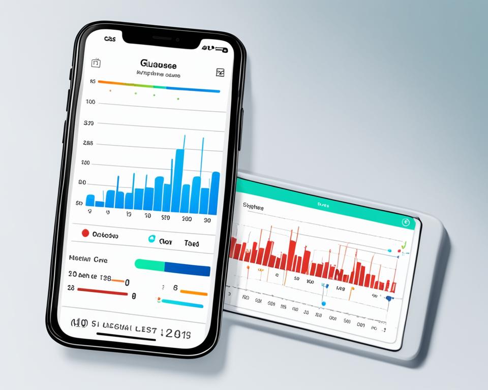 Gráfico de monitoramento de glicose