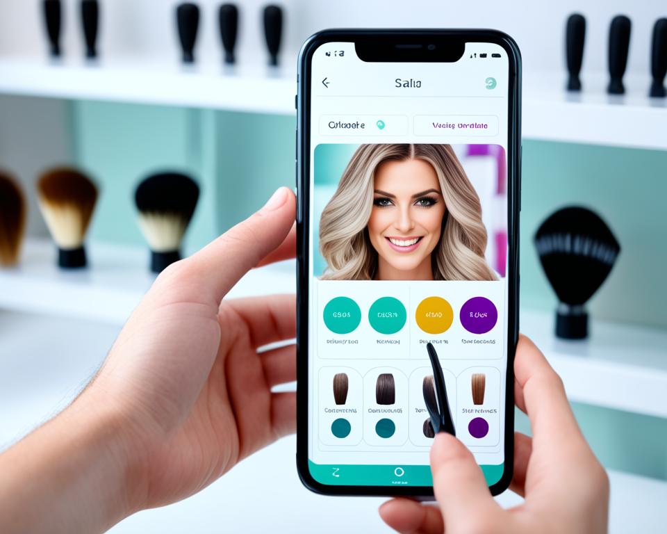 aplicativo que simula cortes de cabelo