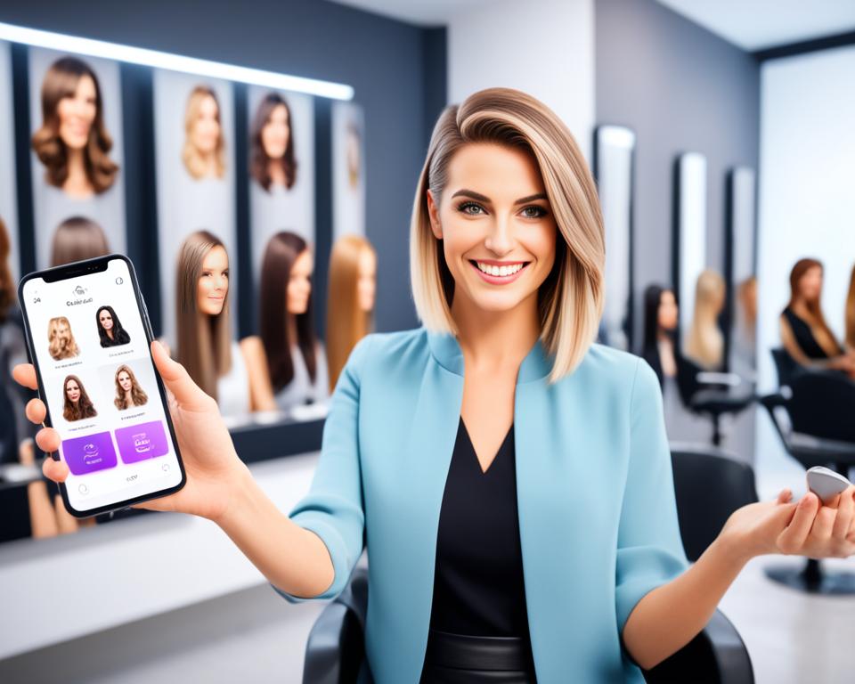 aplicativo que simula cortes de cabelo