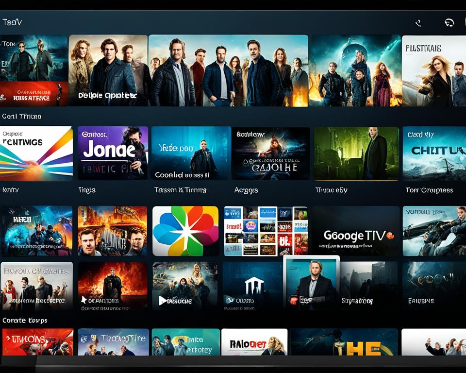 interface do google tv app