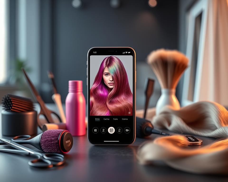 Aplicativo de cabelo