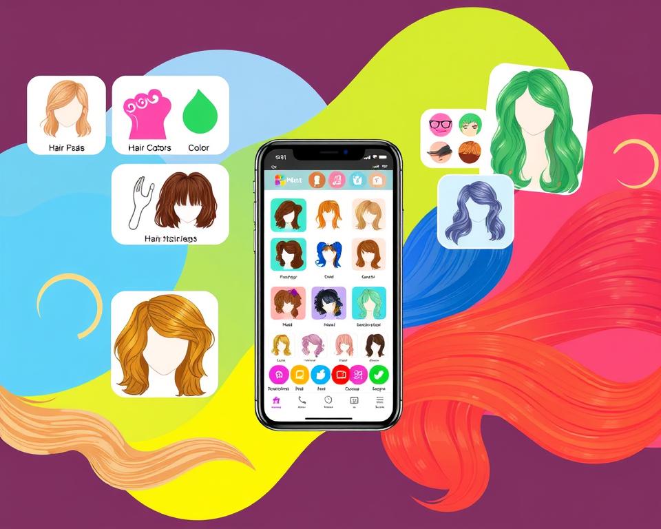 Aplicativo de cabelo