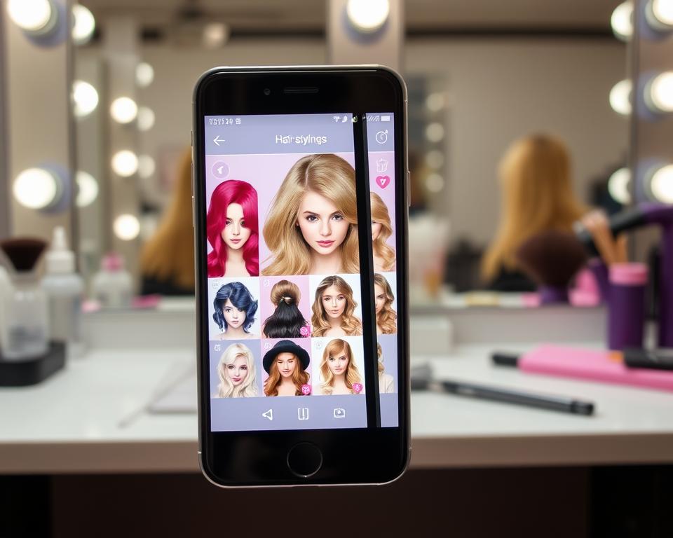 Aplicativo de cabelo