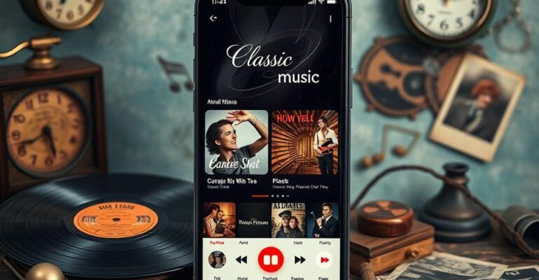 Aplicativo de musicas antigas: viaje no tempo