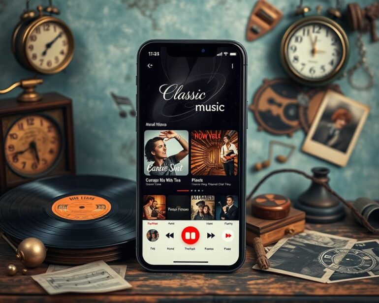 Aplicativo de musicas antigas: viaje no tempo