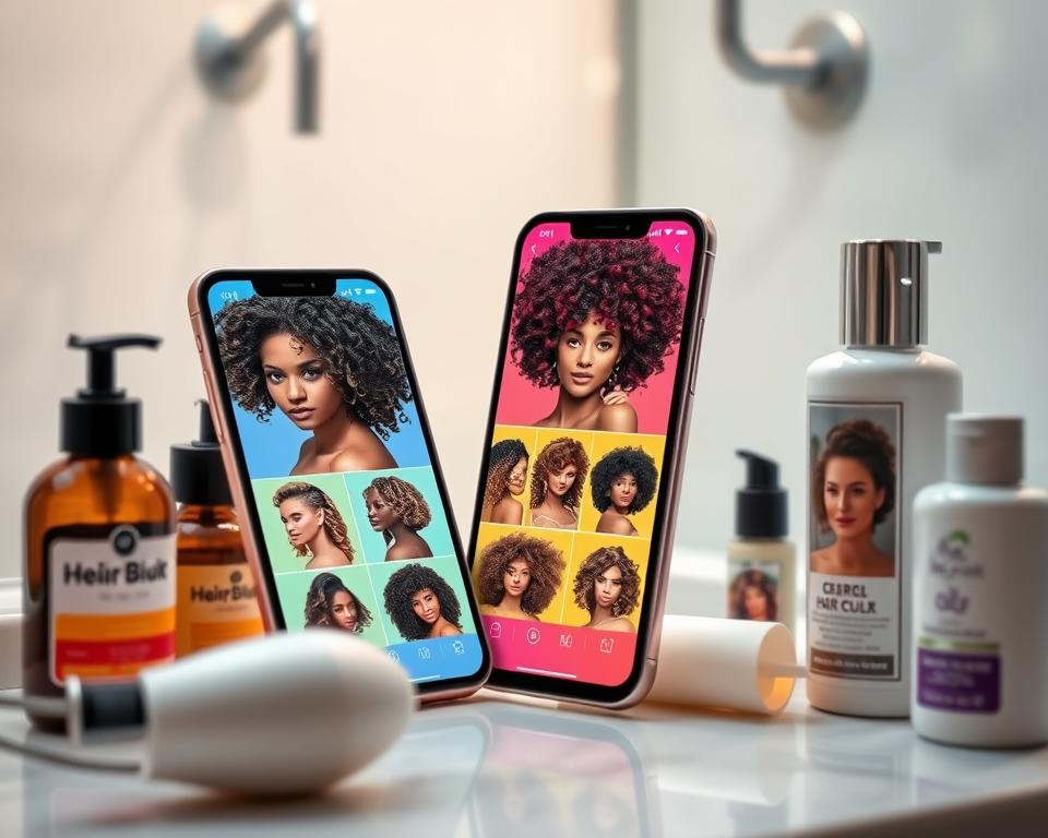 Aplicativo de cabelo