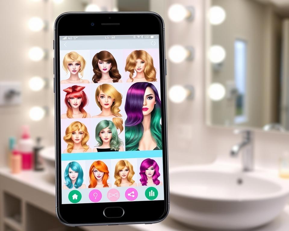 Aplicativo de cabelo