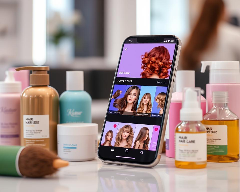 Aplicativo para cabelo