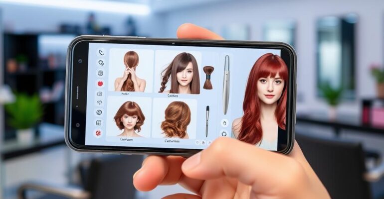 Aplicativo de mudança de visual capilar: Seu novo look