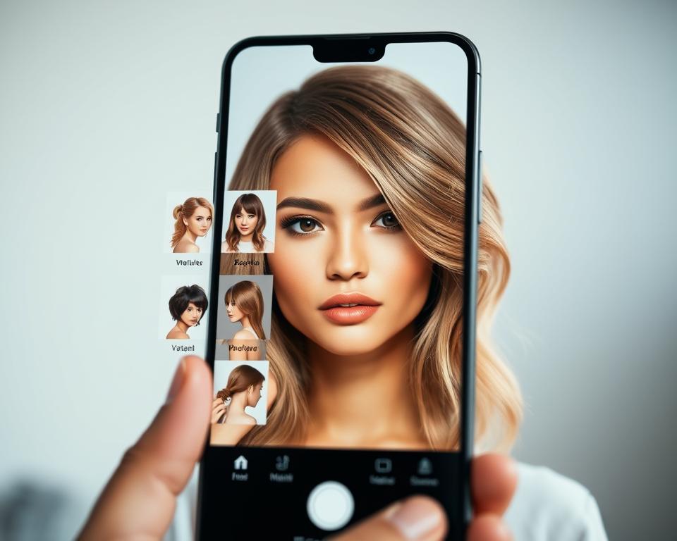 Aplicativo que mostra novos visuais capilares